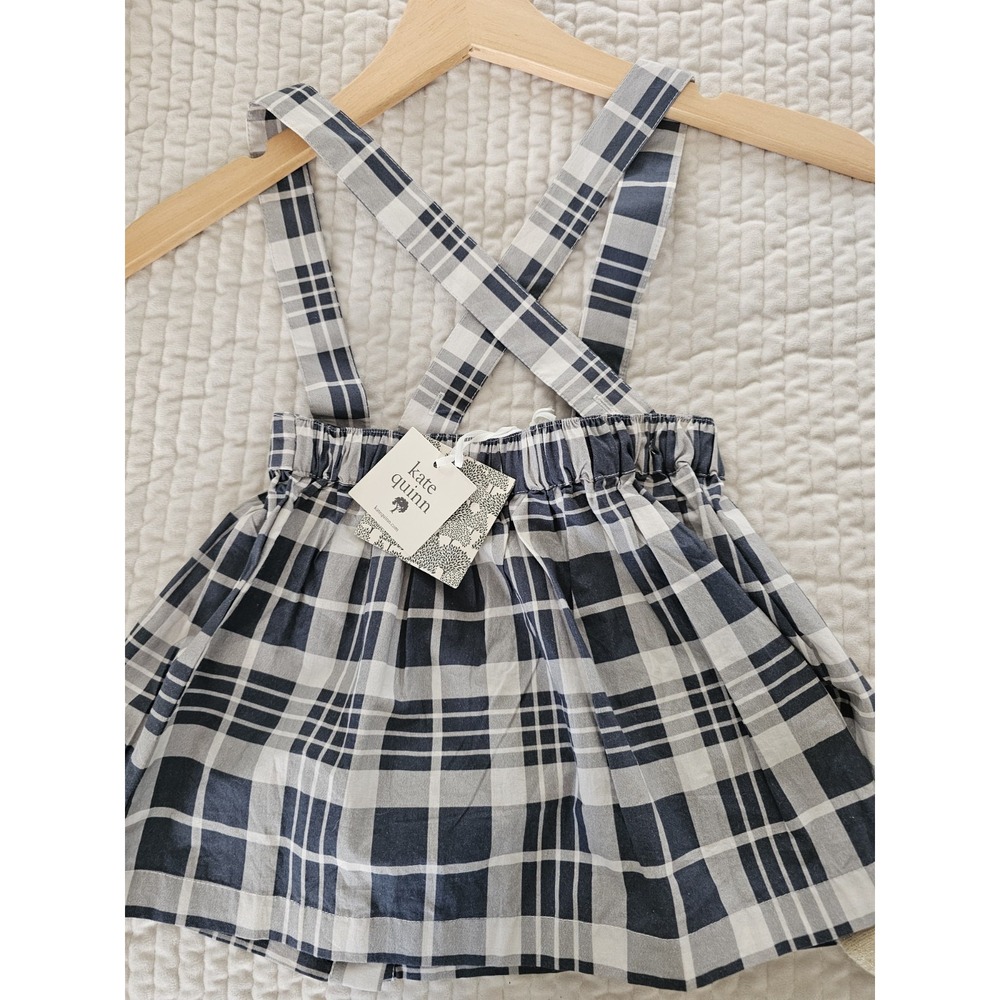 Kate Quinn Button Strapped Plaid Academia Preppy Skirt 2T
